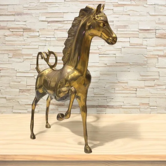 Vintage Brass Horse Statue - Picture 7 of 16